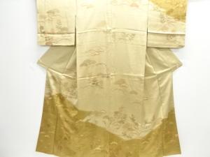 草花模様刺繍一ツ紋訪問着